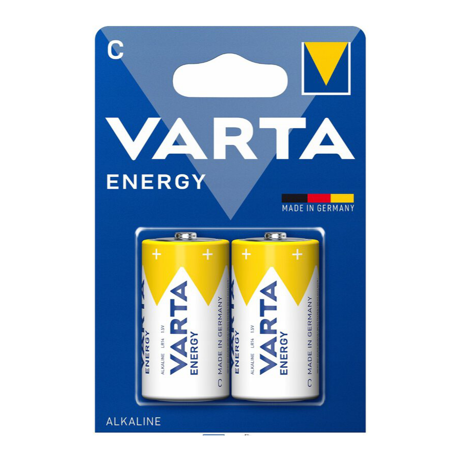 VARTA BATTERIE MEZZA TORCIA ALKALINE 2 PZ
