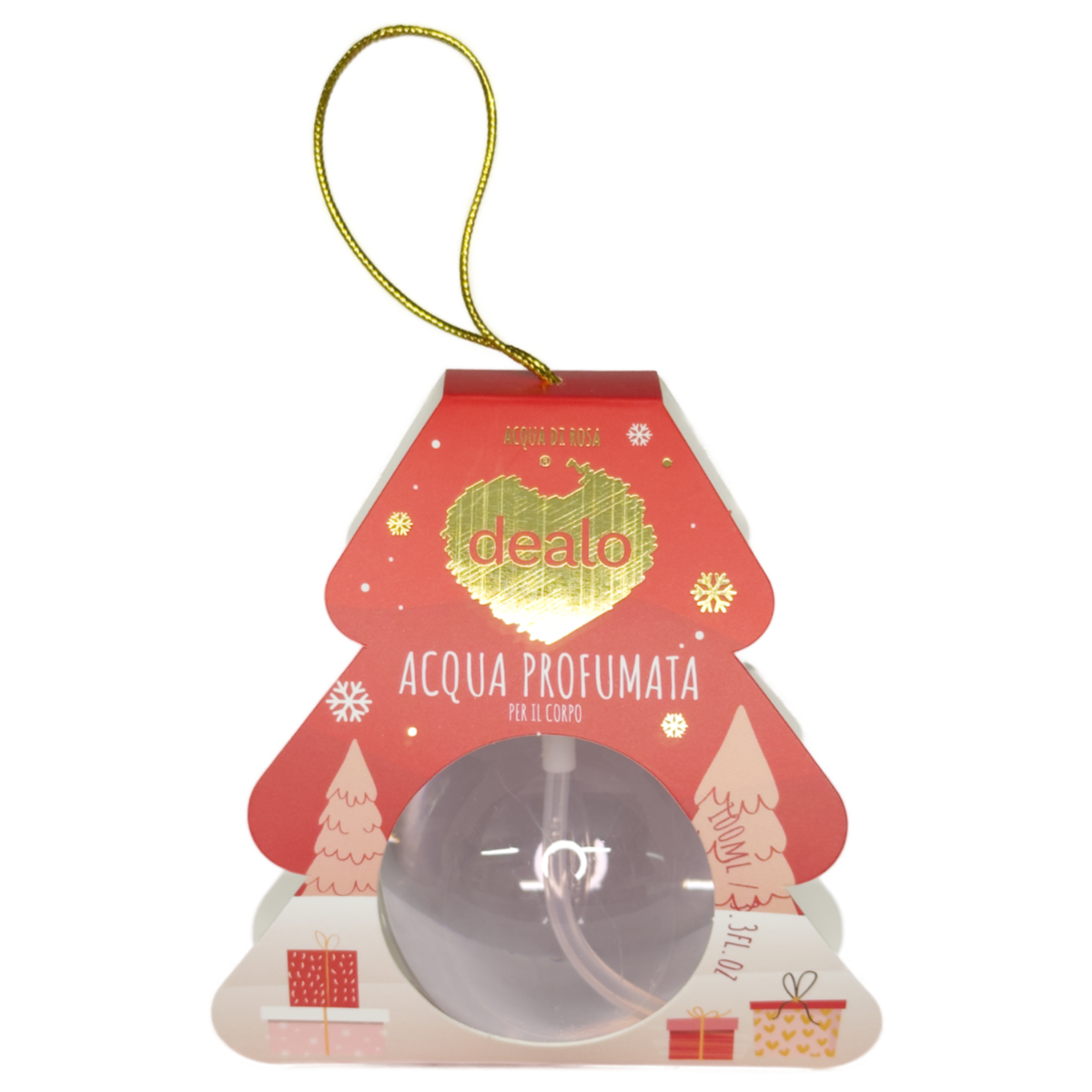 DEALO CONFEZIONE REGALO ACQUA PROFUMATA ALLE ROSE 100 ML PALLA DI NATALE