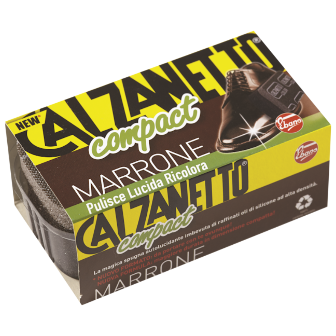 CALZANETTO COMPACT SPUGNA AUTOLUCIDANTE MARRONE