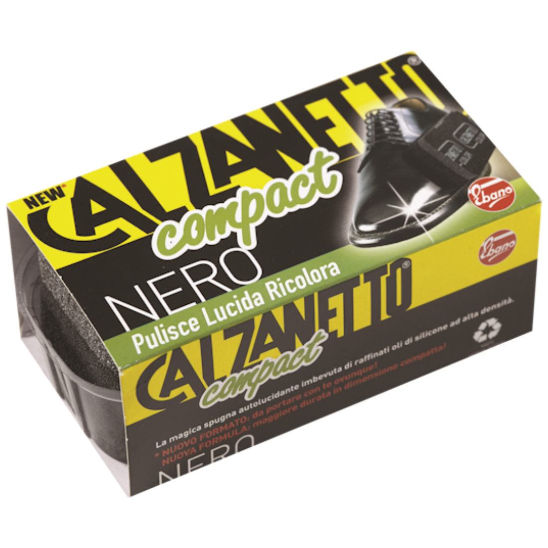 CALZANETTO COMPACT SPUGNA AUTOLUCIDANTE NERO