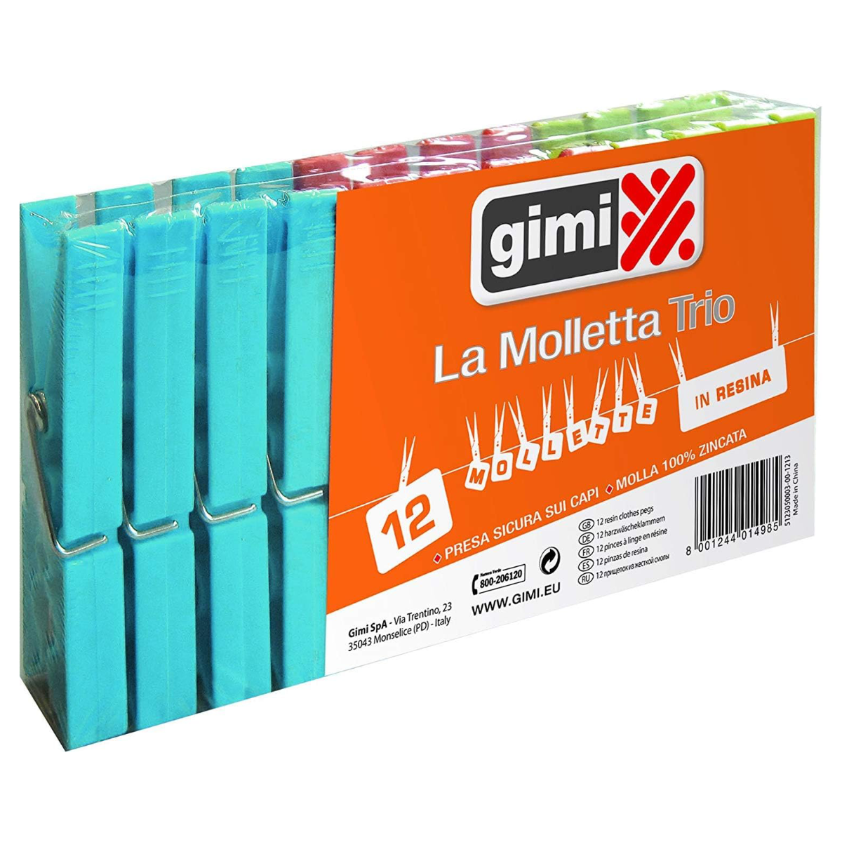 GIMI MOLLETTE PLASTICA TRIO 12 PZ