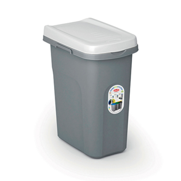 STEFANPLAST PATTUMIERA HOME ECO SYSTEM 15 LT GRIGIO E BIANCO