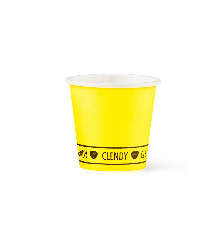CLENDY BICCHIERI CAFFÈ CARTA 75ML 50PZ GIALLI