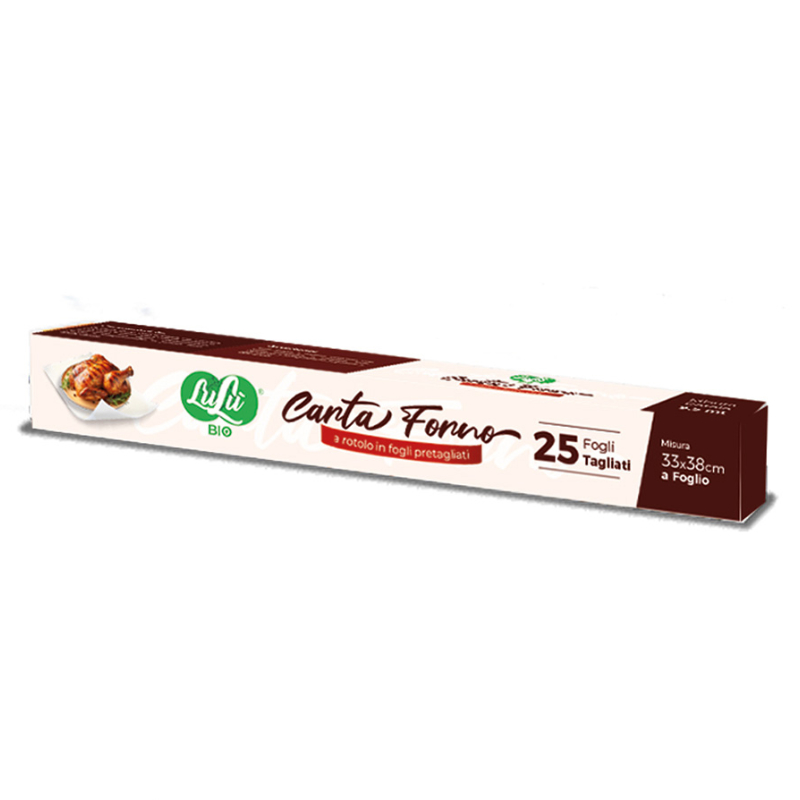 LULU' CARTA FORNO ROTOLO FOGLI PRETAGLIATI 33X38