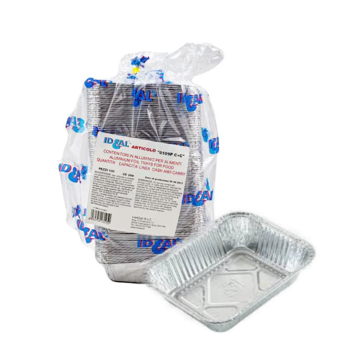 IDEAL PROFESSIONAL TEGLIE ALLUMINIO 6 PORZIONI 50 PZ BORDO G