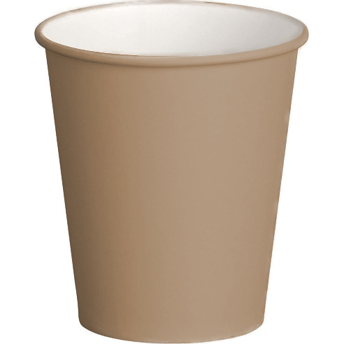 LULU BICCHIERI CARTA CAPPUCCINO 250ML BEIGE 50 PZ