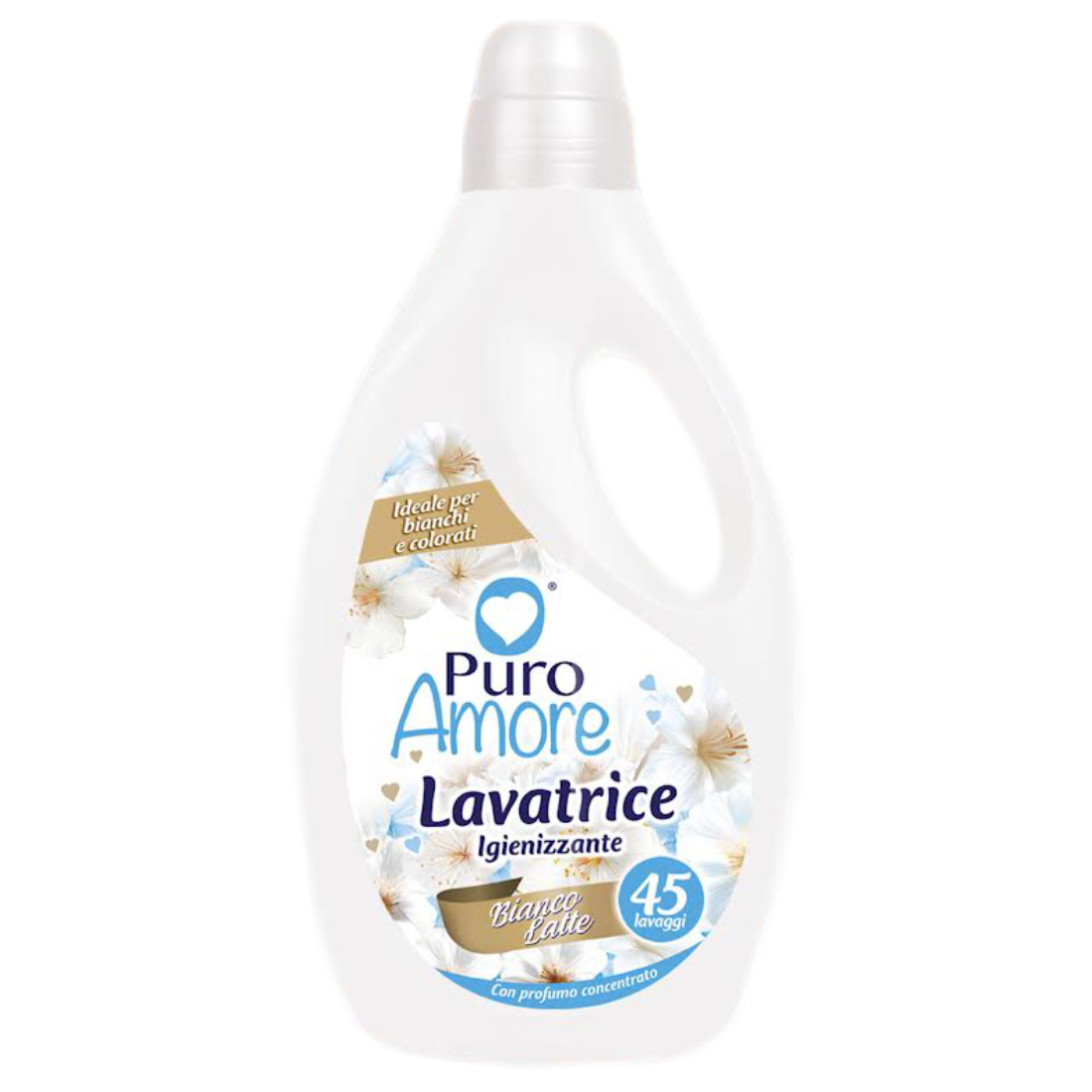 PURO AMORE LIQUIDO LAVATRICE 45 LAVAGGI BIANCO LATTE